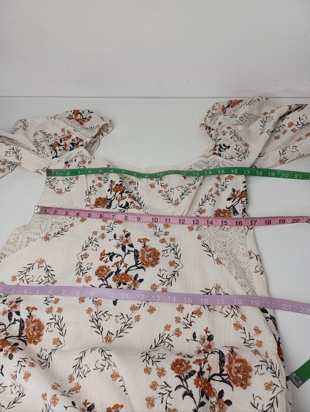 Free People All The Attitude Maxi Dress Size L Women Boho Cottagecore Floral - Picture 12 of 15